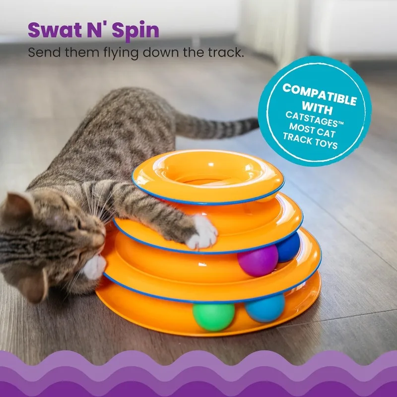 Cat Tunnel Toy - Игрушка для домашних животных четырехуровневый поворотный