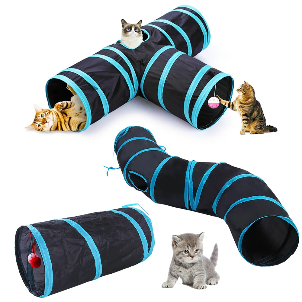 Cat Tunnel Toy - Кошачий туннель Складной туннель для кошек