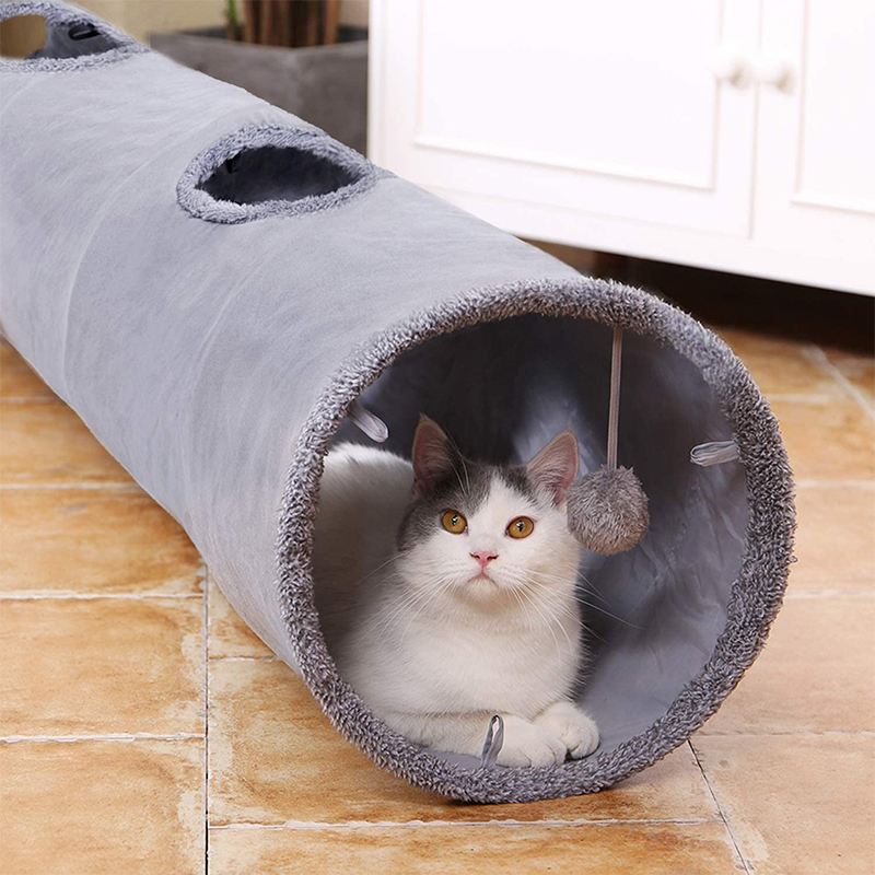 Cat Tunnel Toy - Складной туннель для кошек, котят, игровой