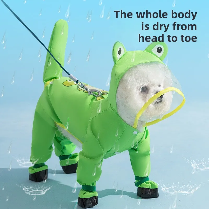Dog Raincoat - Пончо для щенка с ногами, водонепроницаемая