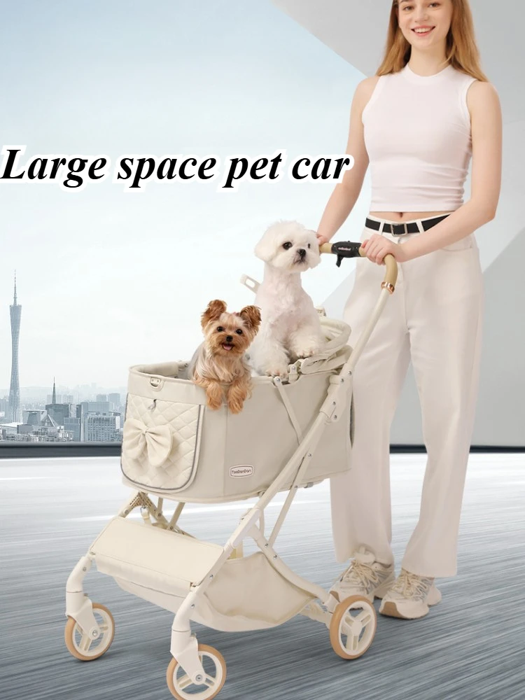Pet Stroller Carrier - Уличная коляска для щенков, кошка, собака,