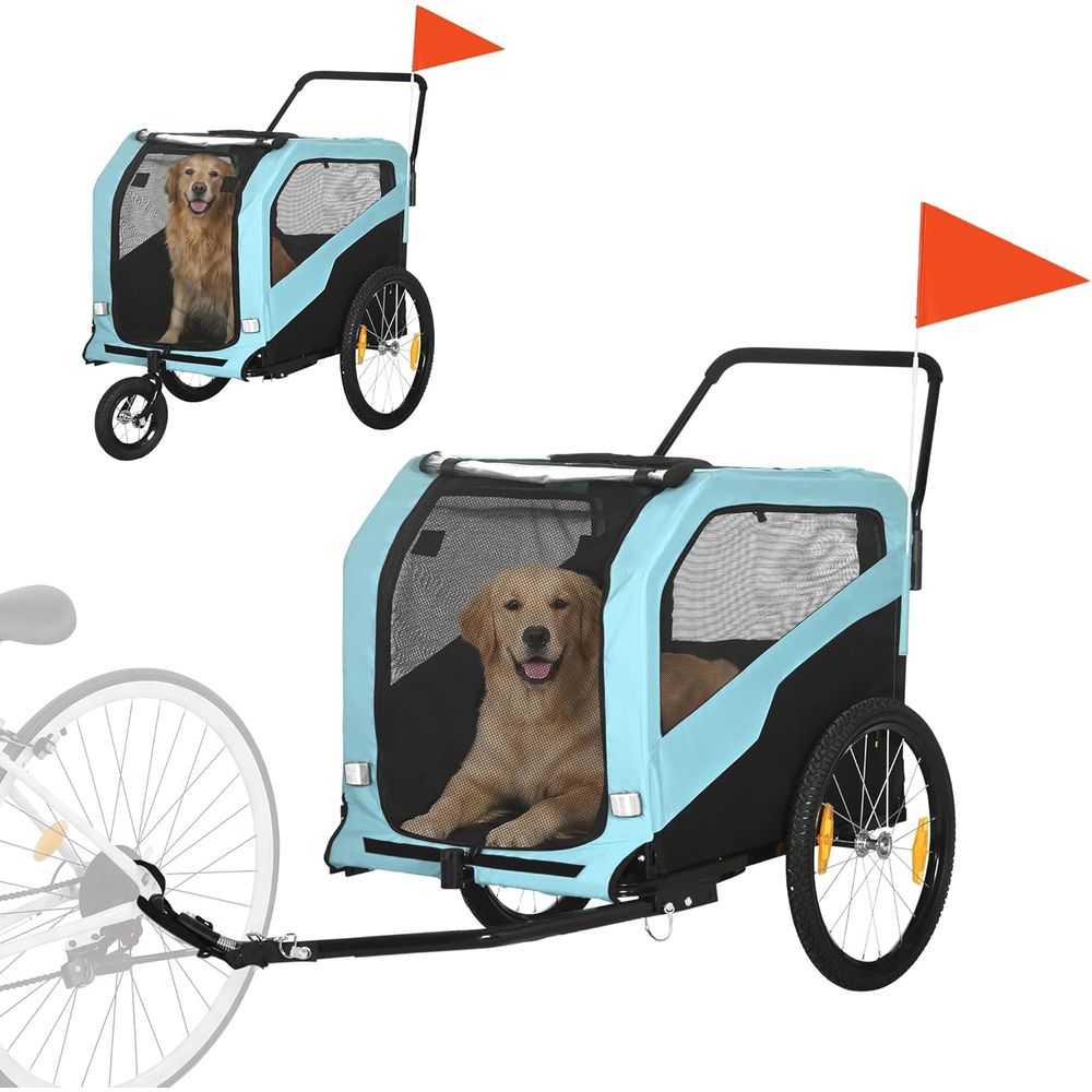 Pet Stroller Carrier - Велоприцеп-коляска 2-в-1 для собак крупных пород