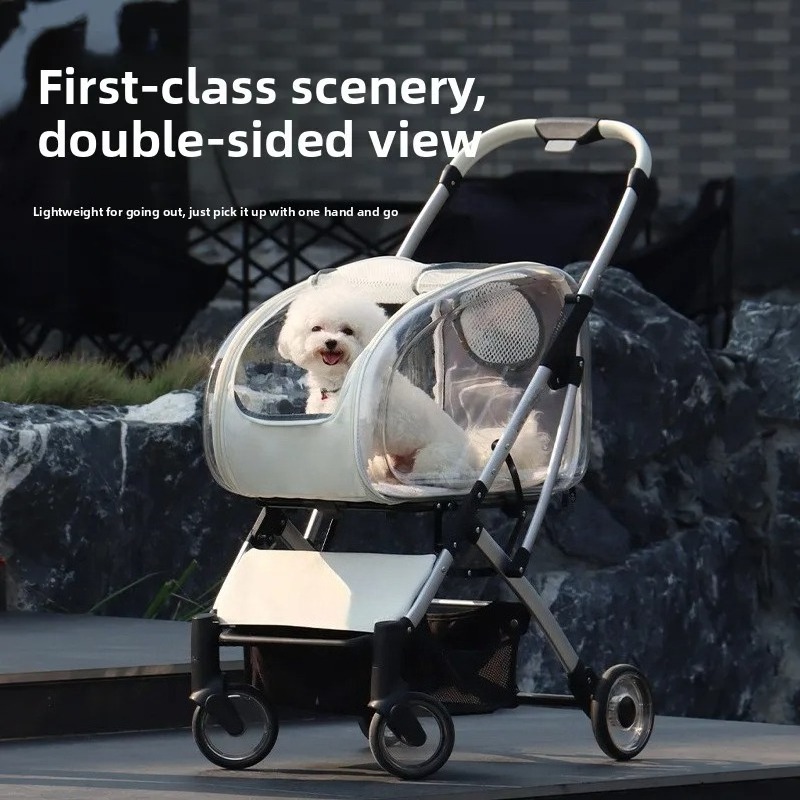 Прозрачная прогулочная коляска – обзор и цена Pet Stroller Carrier