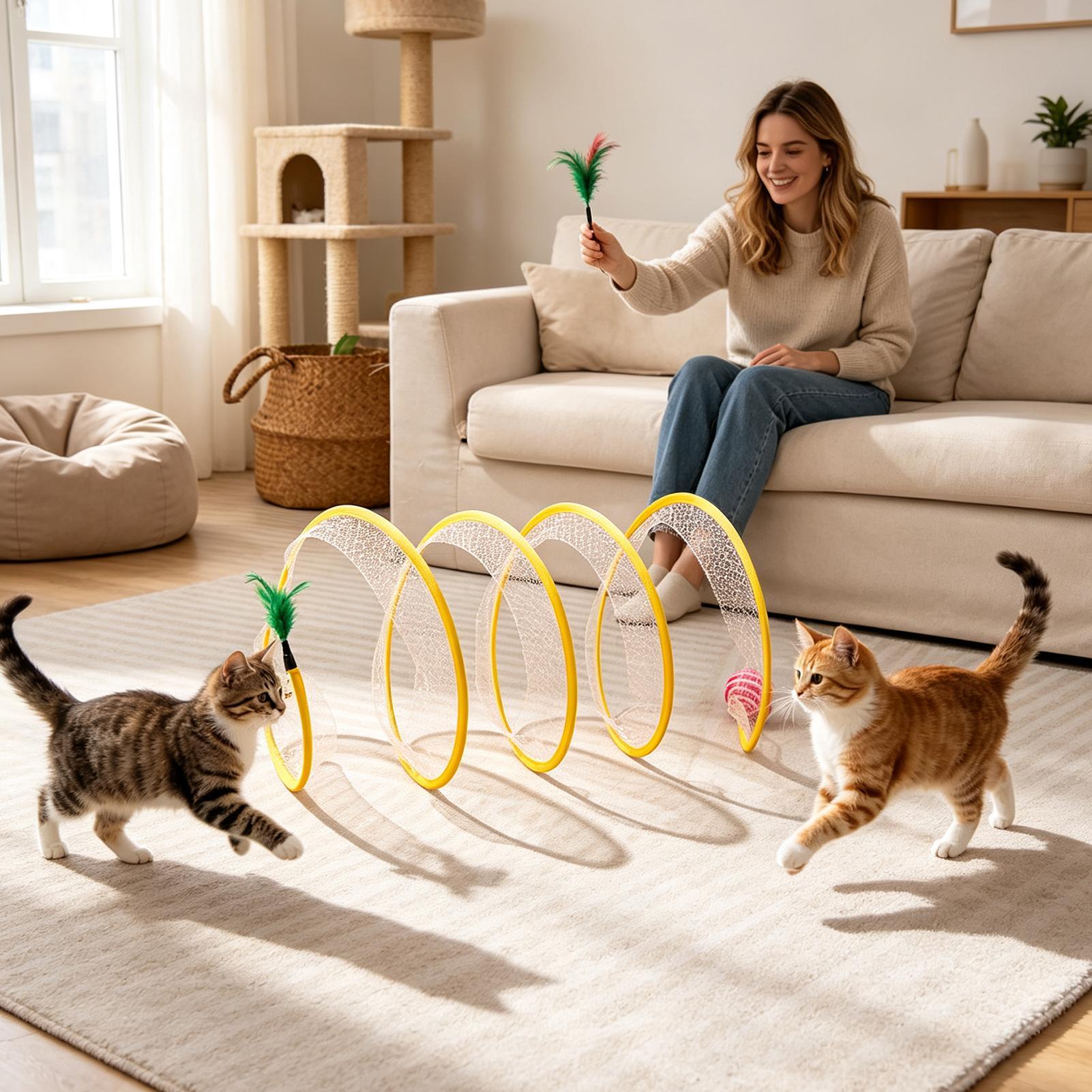 Спиральный туннель-игрушка для – обзор и цена Cat Tunnel Toy