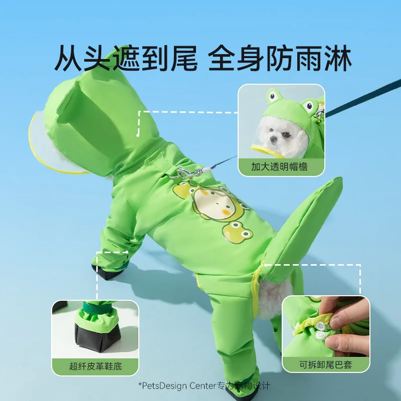 Пончо для щенка с ногами, водо – обзор и цена Dog Raincoat