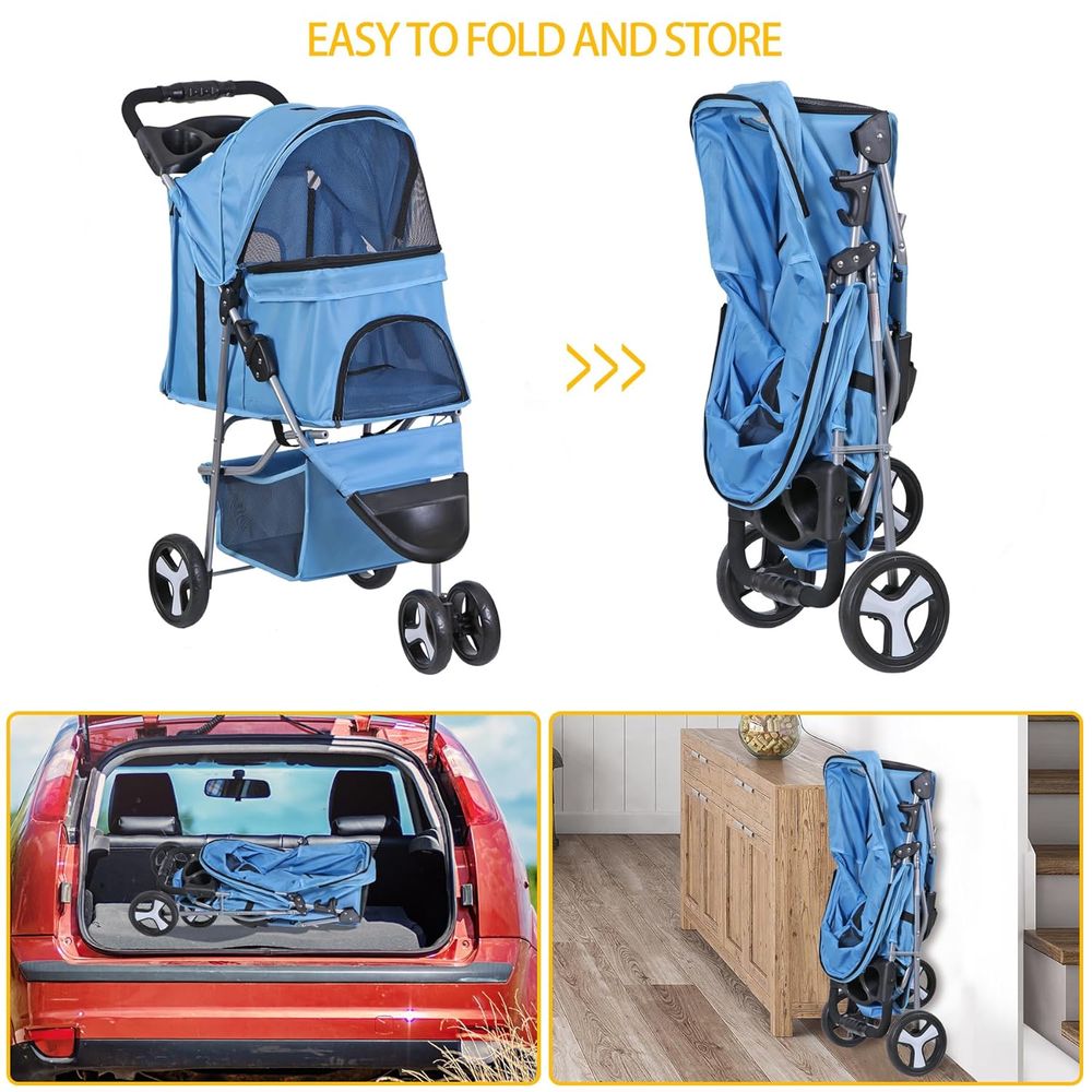 Коляска для кошек и собак на 3 – обзор и цена Pet Stroller Carrier