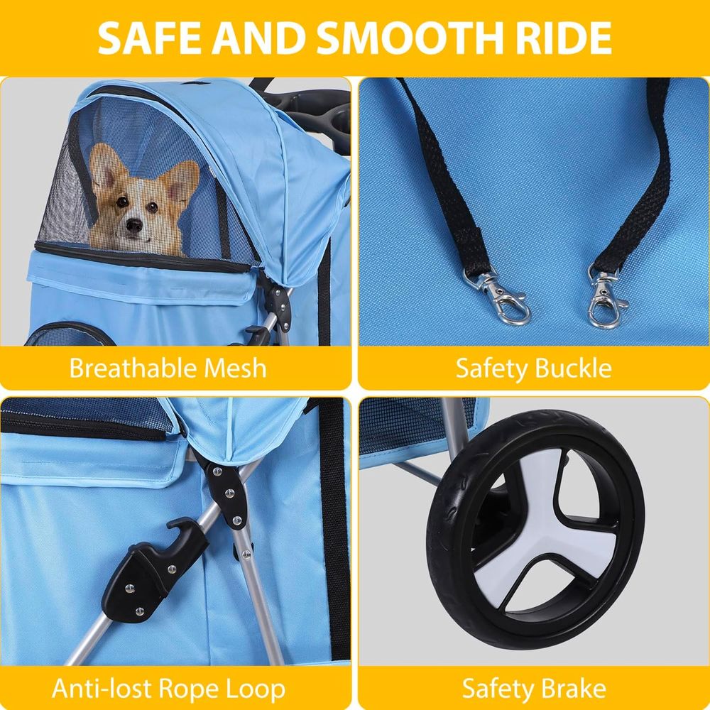 Коляска для кошек и собак на 3 – обзор и цена Pet Stroller Carrier